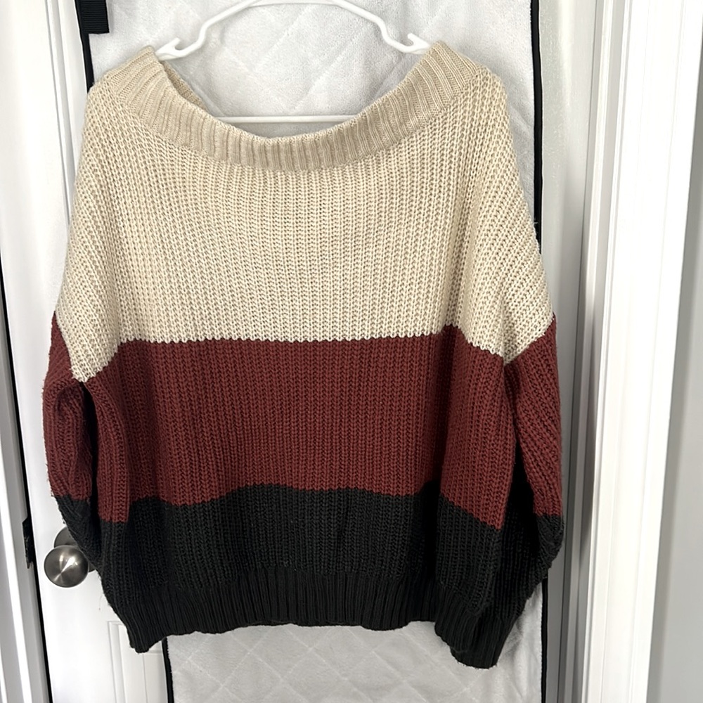 Vimpunec Cozy Oversized Off the Shoulder Sweater